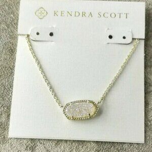 Kendra Scott Gold Drusy Elisa Necklace Genuine